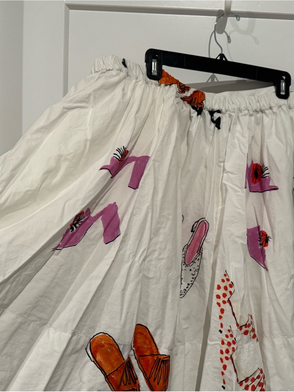 Anthropologie shoe whimsical print Skirt 2X - Picture 2 of 7